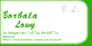 borbala lowy business card